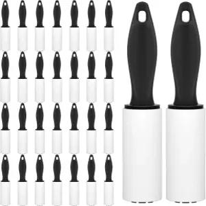 미니 보푸라기 롤러 30팩 900장의 여행용 제거기 옷 반려동물 털 가구 카시트용 휴대용 스티키