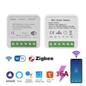 Tuya ZigBee 와이파이 스마트 스위치 양방향 제어 차단기 릴레이, 라이프 앱 음성 알렉사 구글 홈, 220V, 1