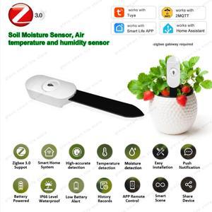 Tuya 스마트 지그비 토양 수분 센서 습도 온도 테스터 2MQTT 용 가든 홈 자동화 관개 감지기 미터