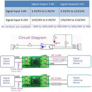NPN PNP 신호 상호 변환기 로직 레벨 아이솔레이터, Arduino MEGA PI Nano V3 PLC RS485 디지털 IO 모듈용,