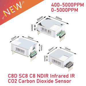 C8D SC8 NDIR 적외선 IR CO2 이산화카본 센서 고정밀 가스 농도 감지 모듈 400-5000PPM