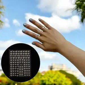 리본 네일스티커 실버 리본네일스티커 네일스티커