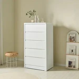 튼튼하고 실용적인 거실,침실용 수납 서랍장 5단 80cm P0000BVP