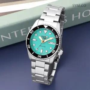 5 SRPK33K1 오토매틱 데이데이트 터콰이즈 다이버룩 남자 메탈 시계 d4