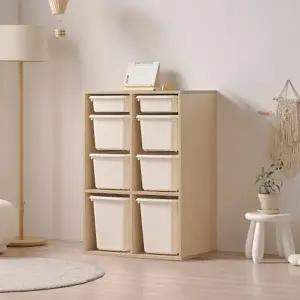 [인터데코]아이방,거실,침실 활용도 높은 바구니 수납장 72cm P0000CEM