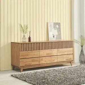 [인터데코]튼튼하고 자연친화적인 거실,침실용 원목 서랍장 180cm P0000BWS