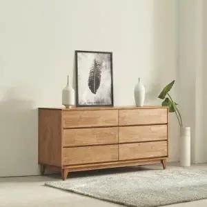 [인터데코]튼튼하고 자연친화적인 거실,침실용 원목 서랍장 150cm P0000BWO