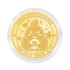 갤러리아 한국금거래소 닭 순금 코인(메달) 0.1g
