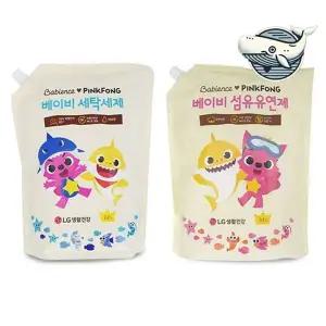 베이비 핑크퐁 섬유유연제 세탁비누 아기 옷 구연산세제 액상세제