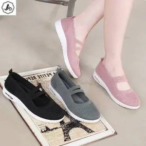 [애슬릿] 메리제인 스니커즈 밴딩 메쉬 발편한 단화 데일리