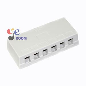 국산 삼정 노출아울렛 6PORT 키스톤잭 포함  CAT.5E CAT6 노출 랜콘센트