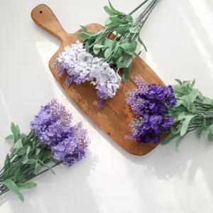 프로방스 라벤더 부쉬 3색 조화 조화꽃 화병 장식 인테리어소품