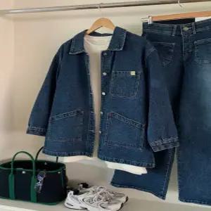 MADE 피넛진 루즈 하프 데님 자켓 (one color)