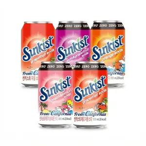 [본사직영] 썬키스트 소다 355ml 24캔 5종 택1 / 오렌지 자몽 자두자몽 복숭아레몬