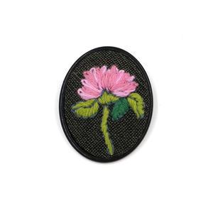 MF232 NEW 오닉스 세로타원 브로치大 (4.6*5.8cm)/ 자수브로치/ 프랑스자수