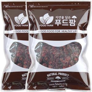 푸드팜 크랜베리 캘리포니아 건크랜베리 2kg(1kg, 2개)