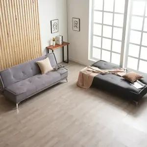 에보니아 뉴밀란 3인용 소파베드 에어레더 아쿠아스웨이드텍스 / 3인 쇼파베드