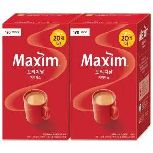 맥심 오리지날 커피믹스 170Tx2개 총340T