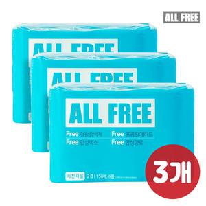 [올프리][3SET] 4無 안전한 키친타올 150매x18롤(2겹) (음식물 접촉에도 안전!)