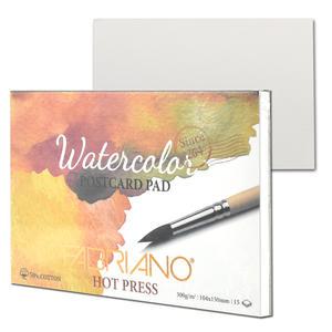파브리아노 포스트카드 PC03 세목 수채화 종이 300g 용지 패드 도화지 파스텔 실크 드로잉 캘리그라피
