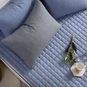 [스잠]국내산 모노블  미끄럼방지*밴딩형 시어서커 여름 침대패드  슈퍼싱글(SS)