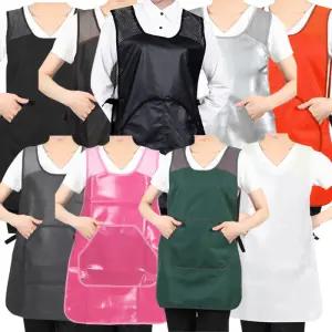 앞치마와가운 방수 망사 원피스 앞치마 요양보호사 요양원 간병인 급실식 미용실 애견샵 네일샵 식당 시장 김장 대량 단체 로고인쇄 자수