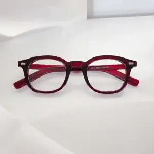 컬러 뿔테 안경 남자 여자 와이너리 패션 안경테 감각적인 레드 브라운
