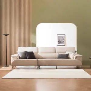 [롯데백화점]헤르짐머 르포엠 4인 이태리 천연면피 하프가죽 소파 스툴포함