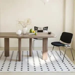 [한빛카페트] 노르딕 북유럽감성 타일 패턴 워셔블 사계절 러그 카페트 100x150cm