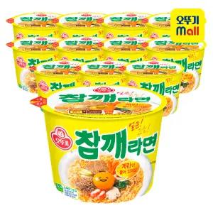[본사직영][1BOX] 오뚜기 참깨라면 큰컵 110g, 12개