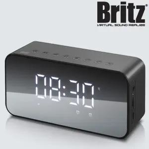 브리츠 BZ-MX2100 블루투스 스피커 5.2v 휴대용 라디오 알람 시계 MP3 TF카드 재생 AUX케이블