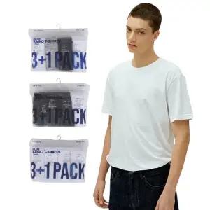 [폴햄](의정부점)남여공용 순면 기본 무지 반팔 티셔츠 3+1 PACK / PHE5TR3900,PHF5TR3100