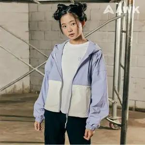 [보리보리/에어워크 주니어]오버핏 절개 포인트 크롭 바람막이 점퍼