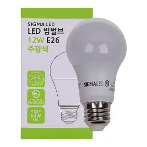 벌브램프 시그마엘이디 12W 6500K 주광색 TP-KR-A60-12-DL
