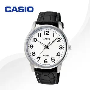 카시오 MTP-1303L-7B 남성 가죽 시계