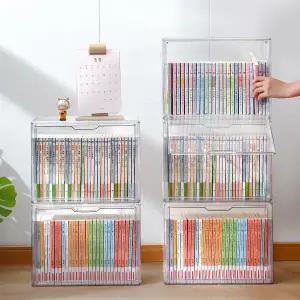 아트박스/부자오빠 고급형 아크릴 책꽂이 책정리함 수납박스