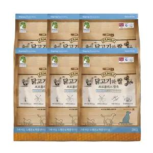 도그랑 훼미리 닭고기와 쌀 시니어 라이트 2kg x 6포 12kg 강아지 사료