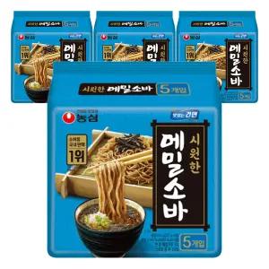 농심 메밀소바, 127g, 20개
