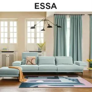 피코 컴팩트 4인 리프트기능 카시미라 패브릭 소파+스툴