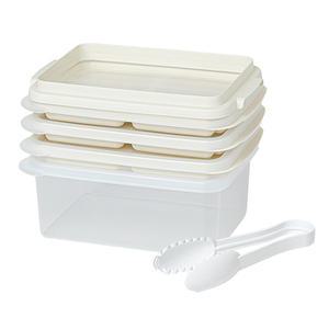 이지앤프리 아이스쏙 스틱 얼음트레이 12칸 얼음통 집게 5종 세트, 화이트