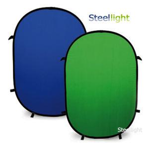 원터치 양면 블루 그린 크로마키 배경천 TM-1521BG