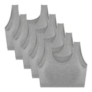 아이엠속옷 브라탑 5매세트 밤부모달 노와이어 일체형패드 런닝브라 브라렛