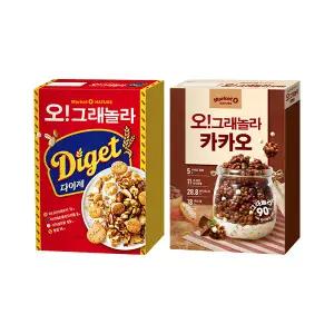 오리온 마켓오 오!그래놀라 다이제 시리얼 330g, 1개+카카오 시리얼 300g, 1개