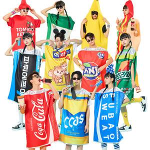 캔슈트 코스프레반티 바나나슈트 패러디 튀는반티 졸사컨셉 할로윈 의상