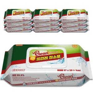 순수나라렛츠클린 렛츠클린 물걸레청소포 특대형 30매10팩 고급형 엠보싱 베이킹소다 항균