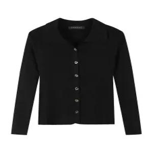 [탱커스]골지 트임 카라 골드 버튼 긴팔 가디건 (TV3CD015L0)