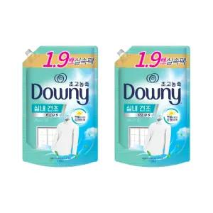 다우니 섬유유연제 실내건조 프레시클린 리필 1.35L 2개