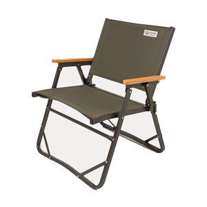 지오프리 폴딩 컴팩트 플랫 체어 접이식 캠핑 의자 카키, 1개