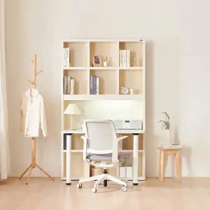 동서가구 넌스 1200 LED 정면 책상 책장 세트 DF924603