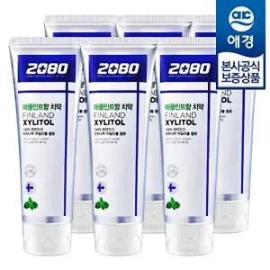 [애경]2080 X 자일리톨 애플민트향 치약 100g x6개